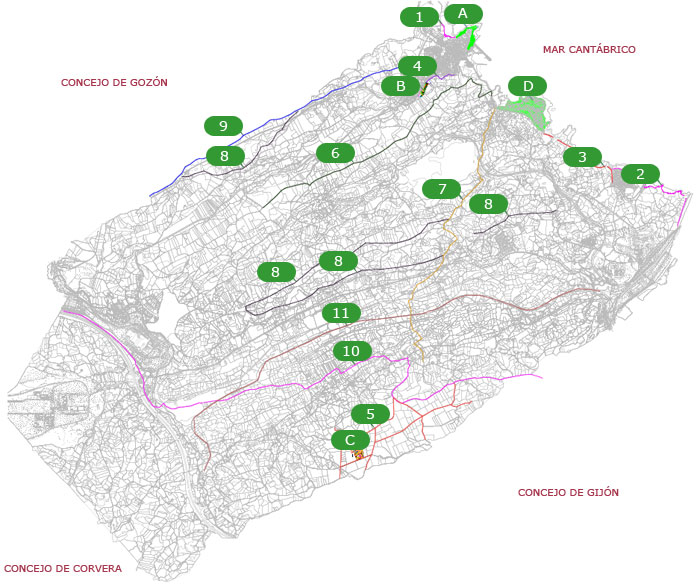 Mapa Zonas Verdes